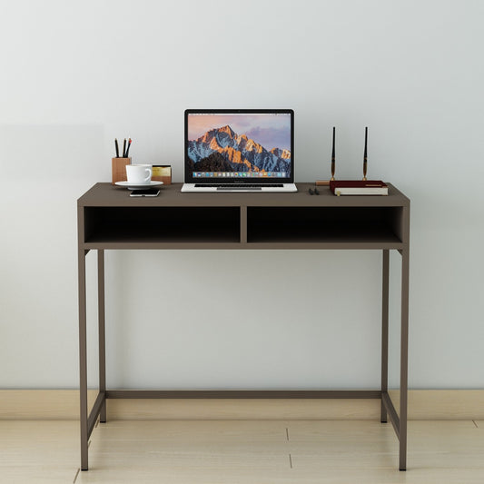 Study Table, Brown Color Study Table, Study Table with Open Shelf, Study Table with Brown MS Leg, Study Table - EL - 12037