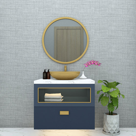 Vanity/Water Resistant Vanity in PVC laminate finish,Bathroom Vanity in water resistant finish,bathroom wall hanging unit with PVC  finish-EL205