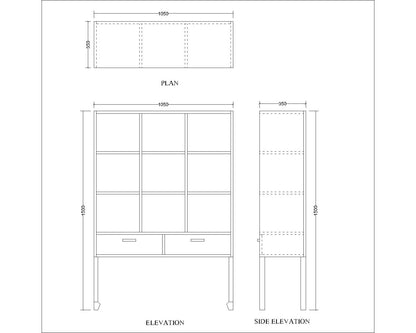 Kids Toy Unit, White & Yellow Color Kids Toy Unit, Kids Toy Unit with Drawer, Kids Toy Unit with Open Shelf, Kids Toy Unit- IM- 10035