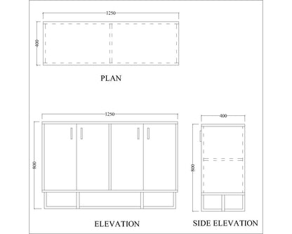 Office Cabinet, Solid Wood Office Cabinet, Brown Color Office Cabinet, Office Cabinet with Black Metal legs, Office Cabinet with Shutter, Office Cabinet- IM- 10039