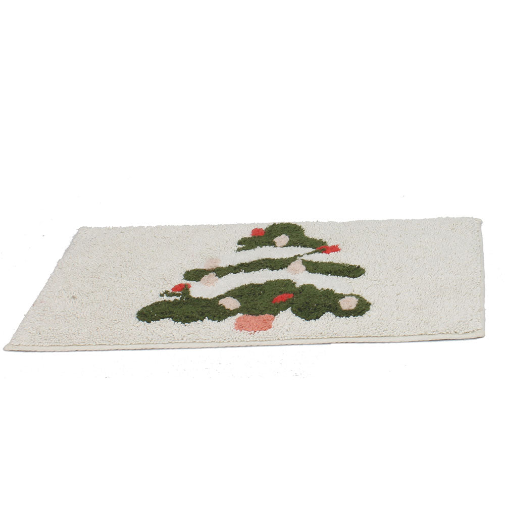 Rug, White & Green Rug , Rectangular Rug, Rug - IM - 15012