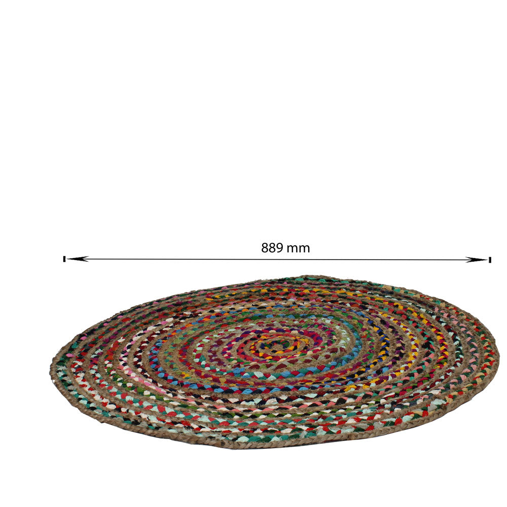 Rug, Multicolor Rug , Round Rug, Rug - IM - 15015