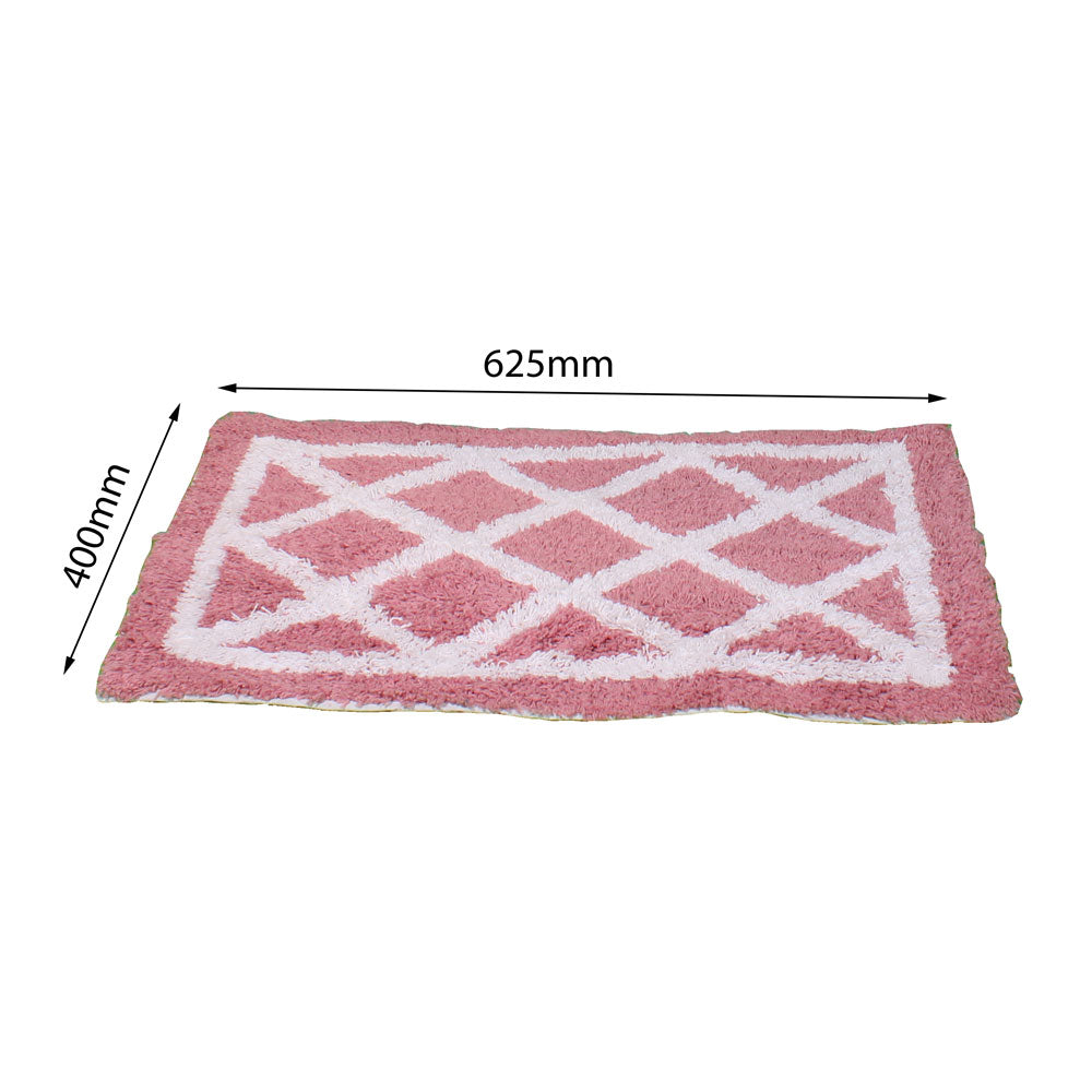 Bath Linen, Pink & White Bath Linen, Rectangular Bath Linen, Bath Linen - IM - 15035