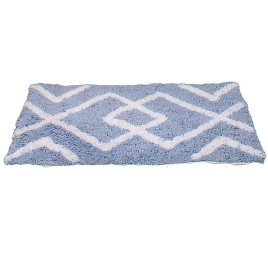 Bath Linen, Blue & White Bath Linen, Rectangular Bath Linen, Bath Linen - IM - 15039