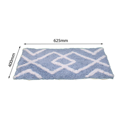 Bath Linen, Blue & White Bath Linen, Rectangular Bath Linen, Bath Linen - IM - 15039