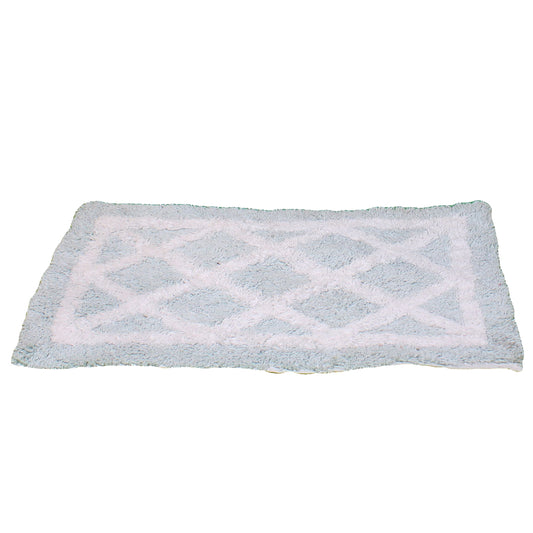 Bath Linen, Light Blue & White Bath Linen, Rectangular Bath Linen, Bath Linen - IM - 15042