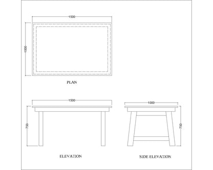 Rectangular Light Wood Dining Table for Modern Interiors - IM-3050