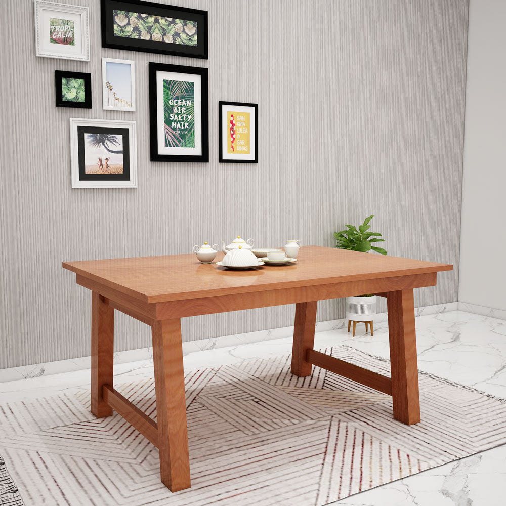 Rectangular Dark Wood Dining Table with a Rich Finish - IM - 3051