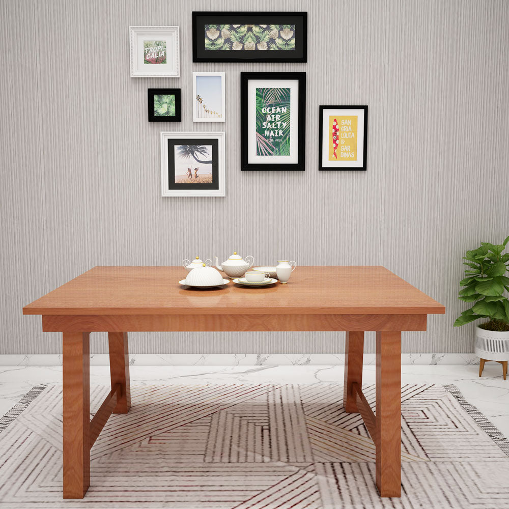 Rectangular Dark Wood Dining Table with a Rich Finish - IM - 3051