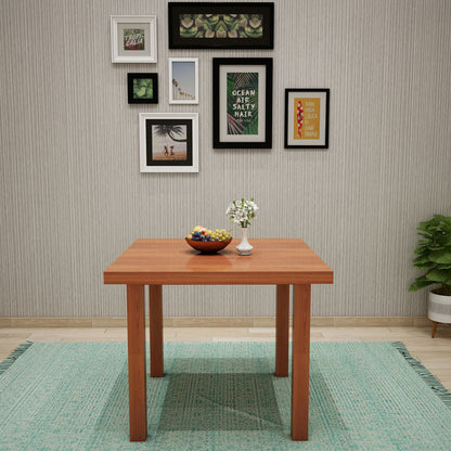 Buy Affordable Square Dark Wood Dining Table with Sleek Design Online - IM - 3052