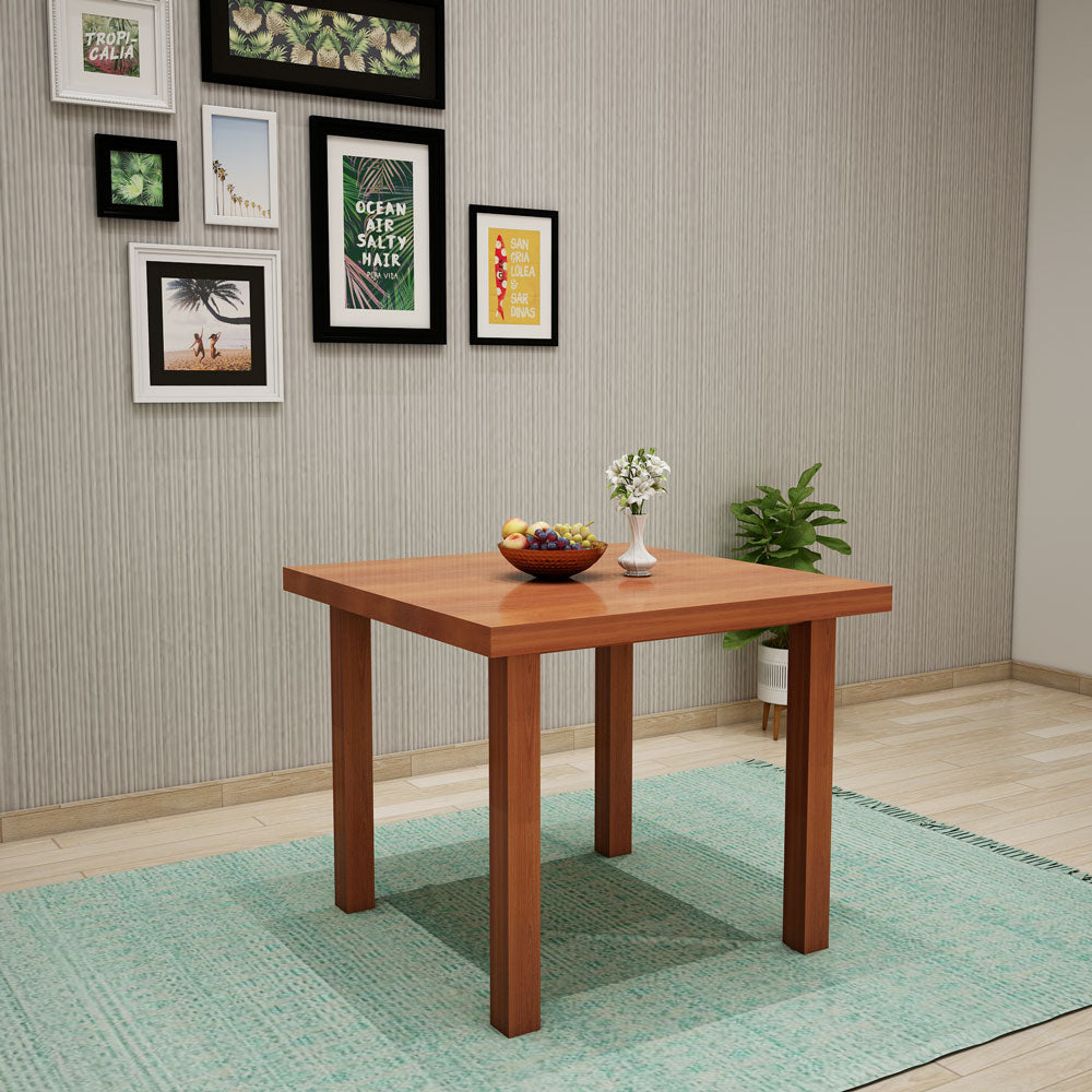 Buy Affordable Square Dark Wood Dining Table with Sleek Design Online - IM - 3052