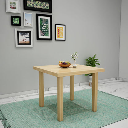 Buy Square Light Wood Dining Table with Minimalist Appeal - IM - 3053