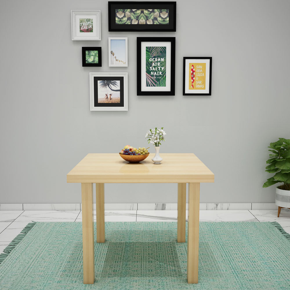 Buy Square Light Wood Dining Table with Minimalist Appeal - IM - 3053