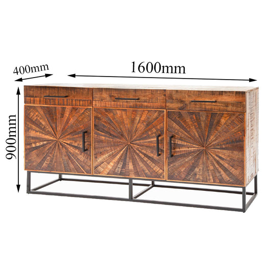 Cabinet, Solid Wood Cabinet, Cabinet with Shutter, Cabinet with Drawer, Dark Brown Color Cabinet, Cabinet with Black MS Leg, Cabinet - IM - 10053