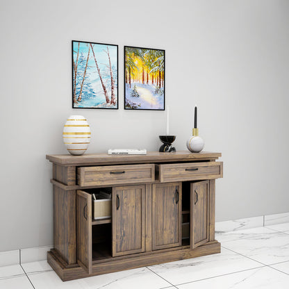 Cabinet, Cabinet with Solid Wood, Cabinet with Brown Color, Cabinet with Drawer, Cabinet with Shutter, Cabinet - IM10057
