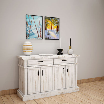 Cabinet, Cabinet with Solid Wood, Cabinet with White Color, Cabinet with Drawer, Cabinet with Shutter, Cabinet - IM10058