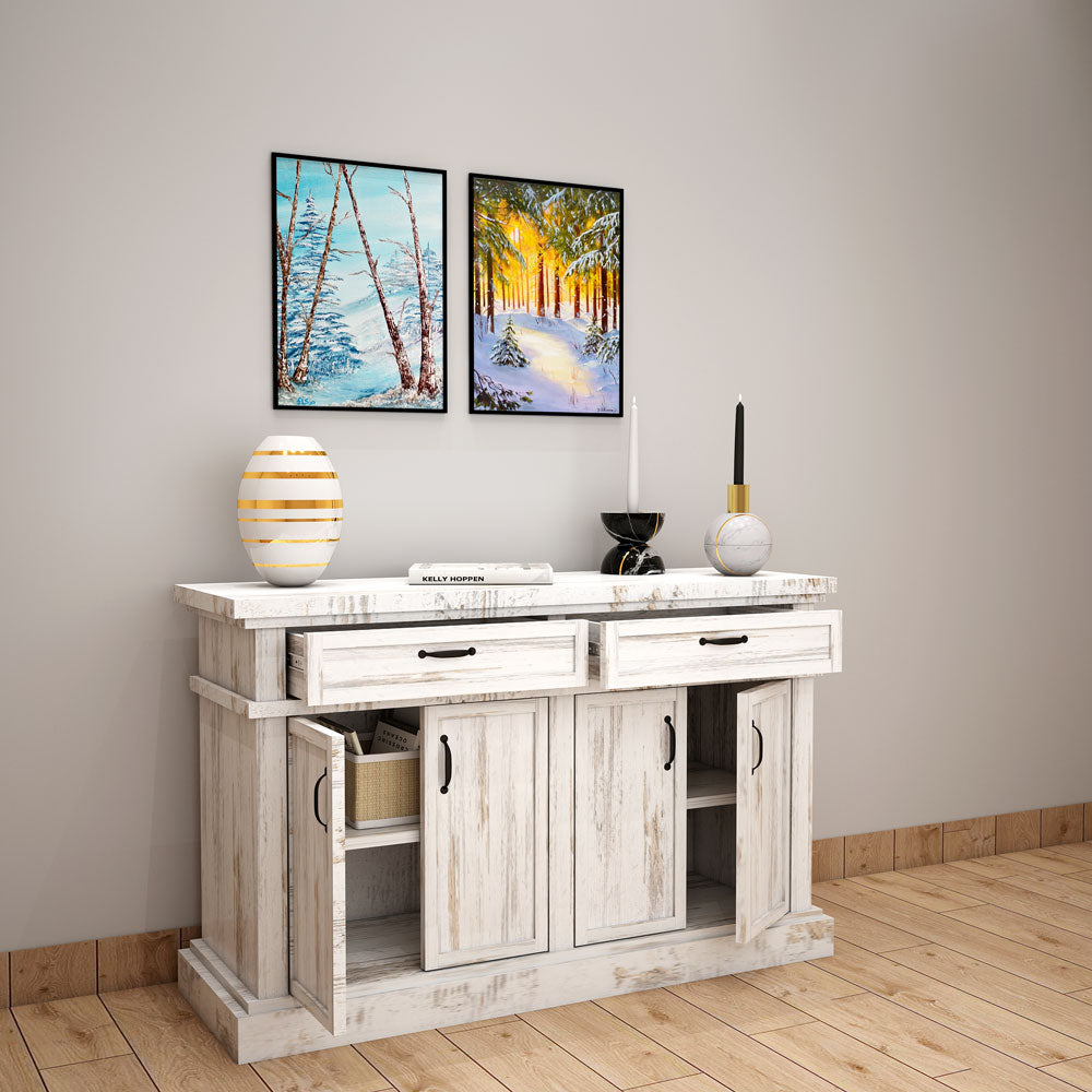 Cabinet, Cabinet with Solid Wood, Cabinet with White Color, Cabinet with Drawer, Cabinet with Shutter, Cabinet - IM10058