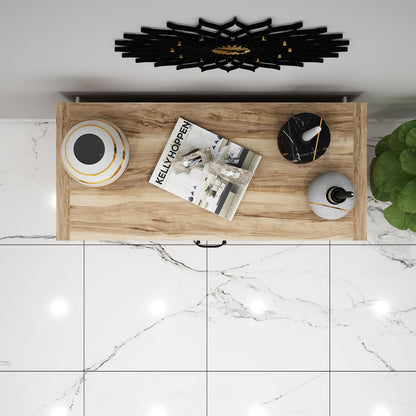 Cabinet, Solid Wood Cabinet, Light Brown Color Cabinet, Cabinet with Shutter, Cabinet with Open Shelf, Cabinet - IM10061