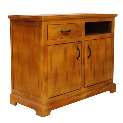 Cabinet, Solid Wood Cabinet, Brown Cabinet, Cabinet with Shutter & Drawer, Cabinet with Open Space, Cabinet - IM10089