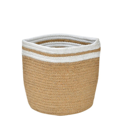 Storage Basket , (i90_8_1), Storage Basket With Beige & White Color, Storage Basket  - IM11039