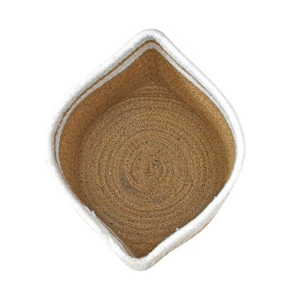 Storage Basket , (i90_8_1), Storage Basket With Beige & White Color, Storage Basket  - IM11039