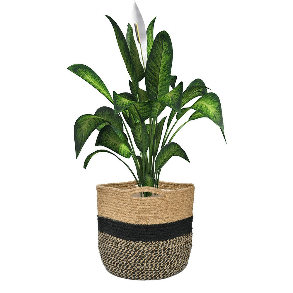 Storage Basket , (i87_14_1), Storage Basket With Beige & Black Color, Storage Basket  - IM11044