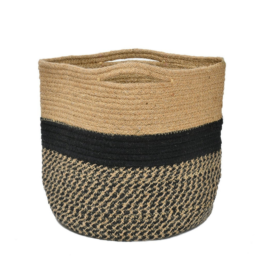 Storage Basket , (i87_14_1), Storage Basket With Beige & Black Color, Storage Basket  - IM11044