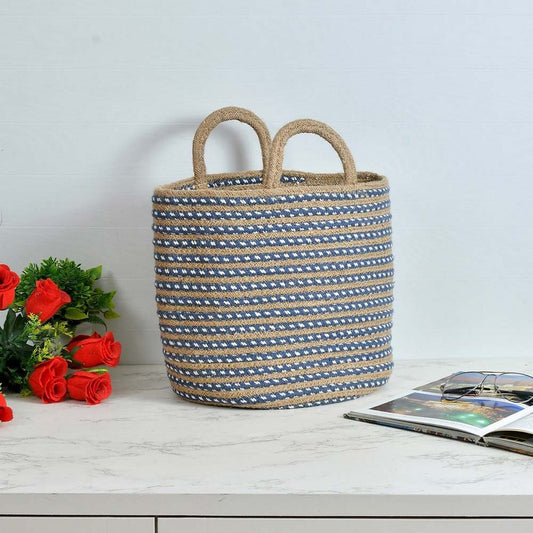 Storage Basket , (i86_11_1), Storage Basket With Blue & Black Color, Storage Basket  - IM11046