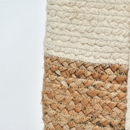 Storage Basket , (i75_10_1), Storage Basket With Beige & White Color, Storage Basket  - IM11055