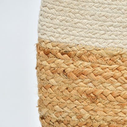 Storage Basket , (i75_14_1), Storage Basket With Beige & White Color, Storage Basket  - IM11056