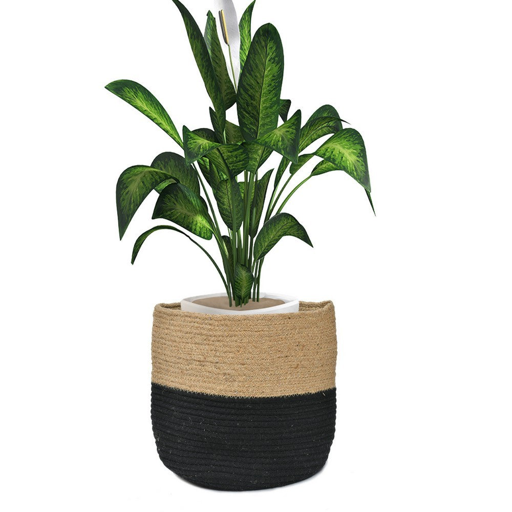 Storage Basket , (i74_14_1), Storage Basket With Beige & Black Color, Storage Basket  - IM11059