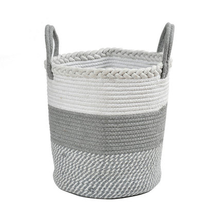 Storage Basket , (i58_12_1), Storage Basket With Grey & White Color, Storage Basket  - IM11065