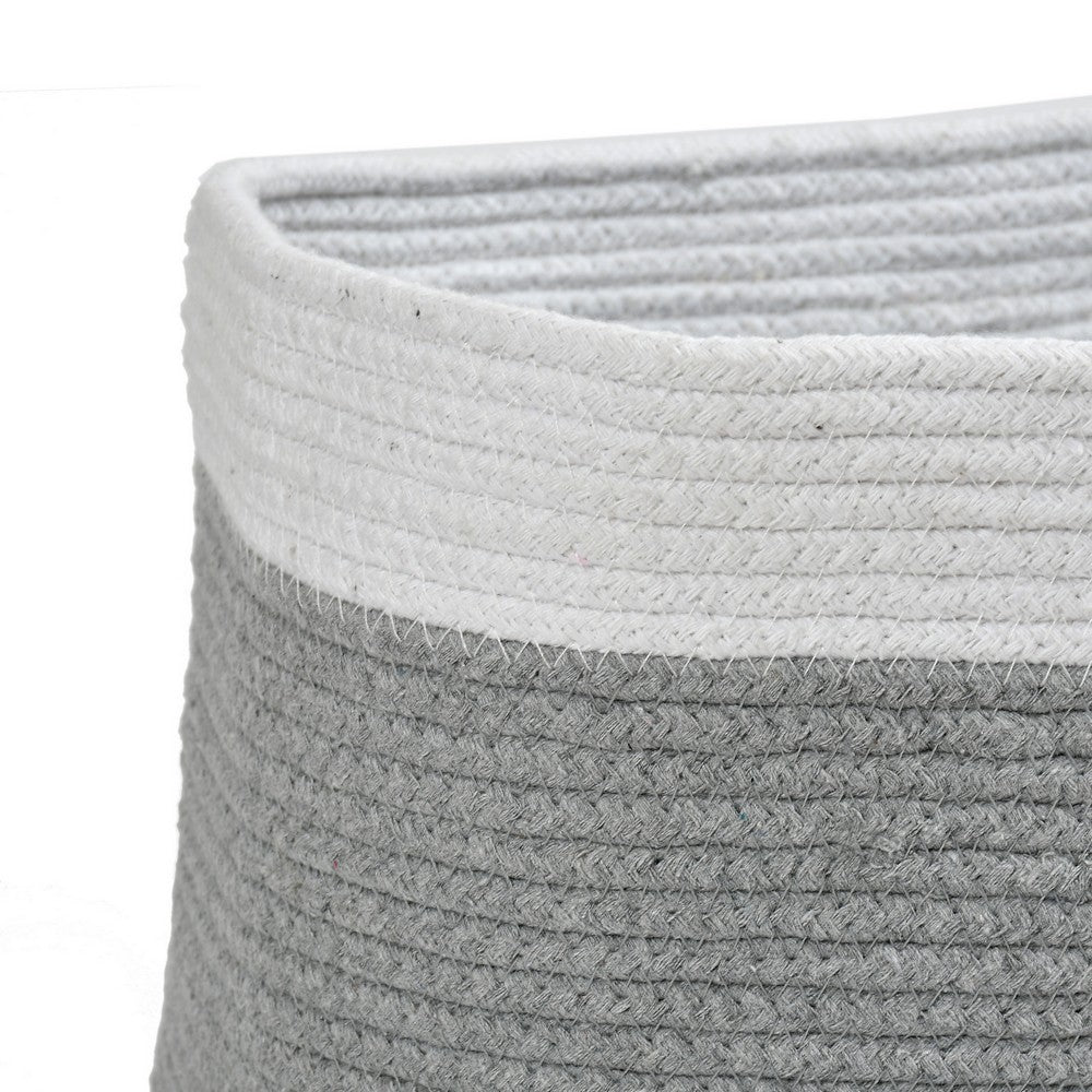 Storage Basket , (i57_1_1), Storage Basket With Grey & White Color, Storage Basket  - IM11066