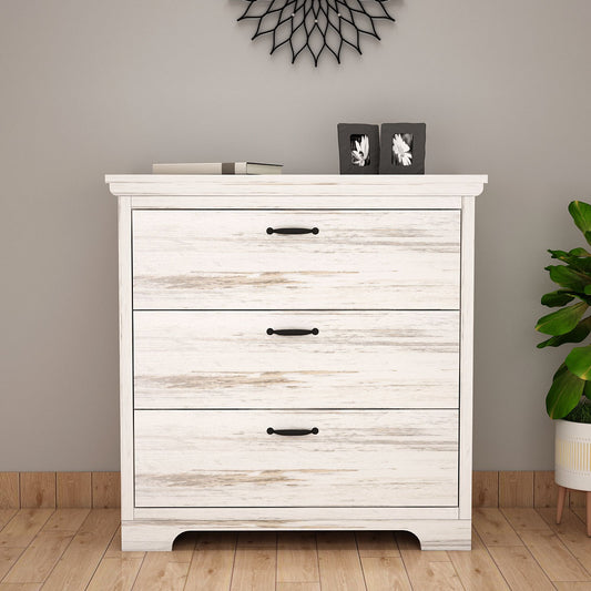 Chest Of Drawer, Solid Wood Chest Of Drawer, White Color Chest Of Drawer, Chest Of Drawer- IM11073