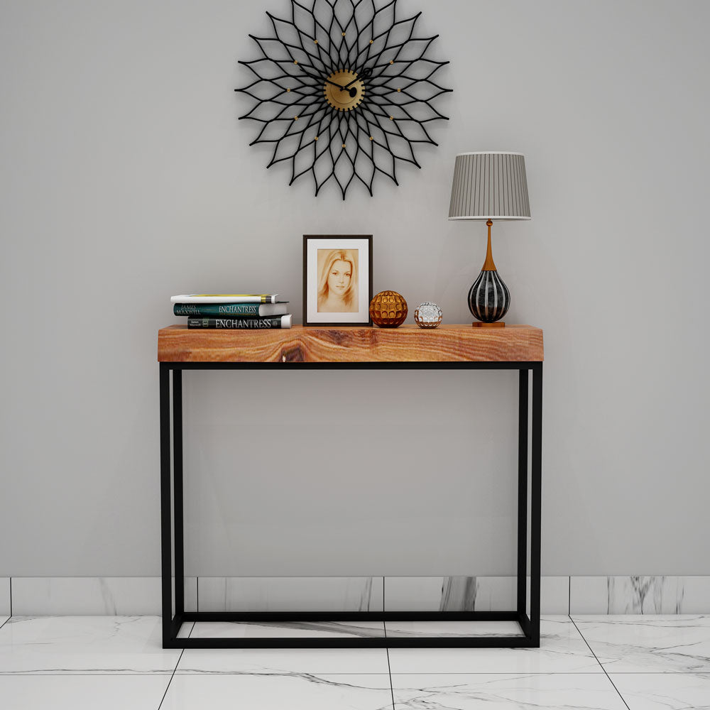 Console Tables, Console Table with Solid Wood, Console Table with Brown Color, Console Table with  Black MS Legs, Console Table - IM12098