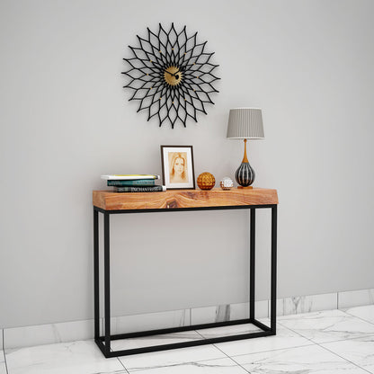 Console Tables, Console Table with Solid Wood, Console Table with Brown Color, Console Table with  Black MS Legs, Console Table - IM12098