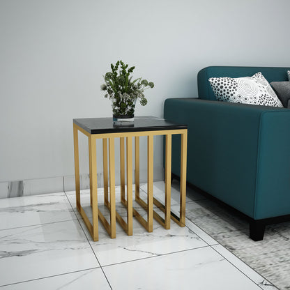 End Table, End Table with Black & Gold Color, End Table - IM12100