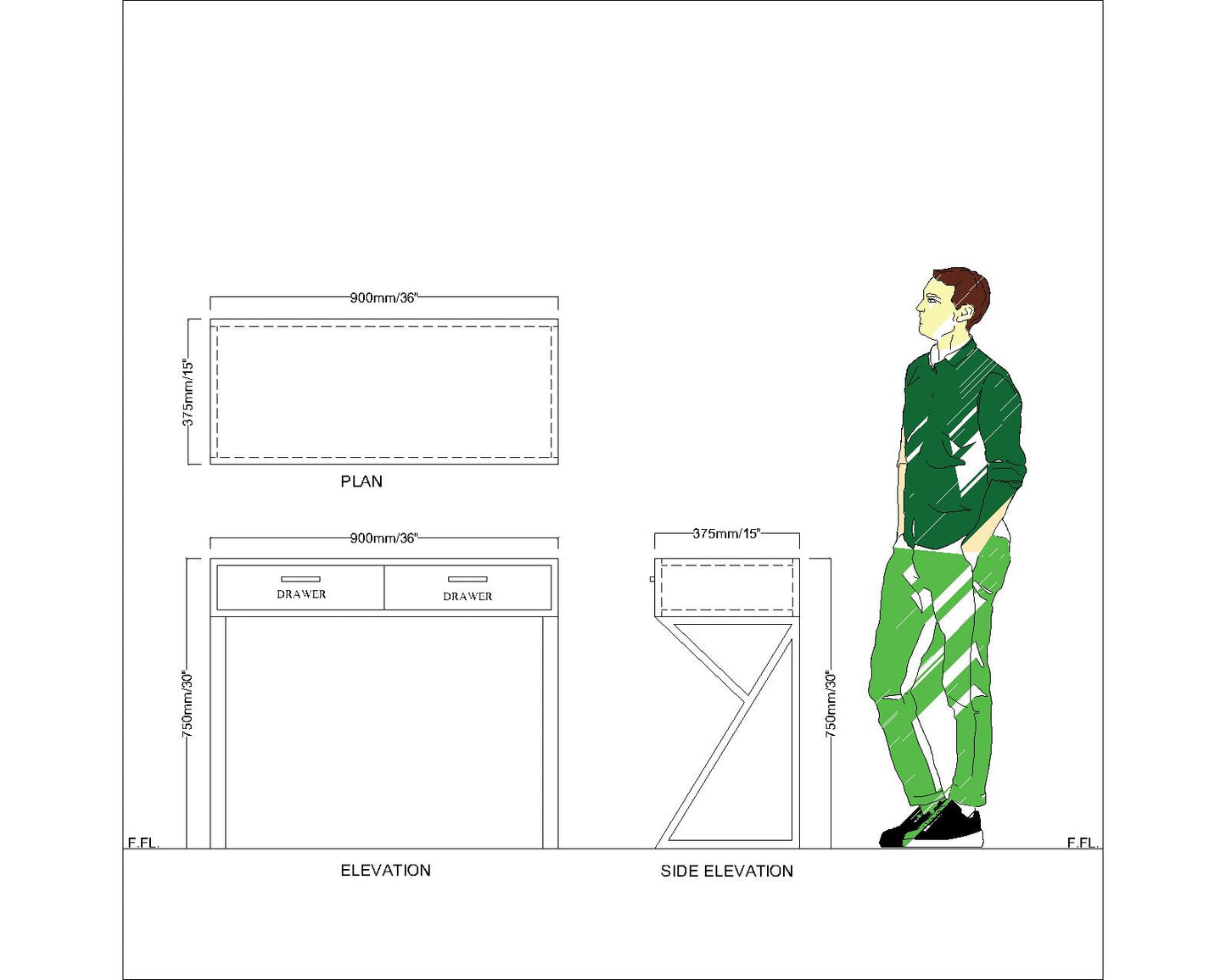 Console Tables, Console Tables in White Color, Console Tables With Metal Legs, Console Tables for Home, Console Tables - IM12110