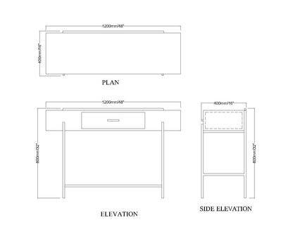 Console Table, Drawing Room Furniture, Console Table With Grey Color, Console Table With MS Leg In Gold Finish, Console Tables - IM12125