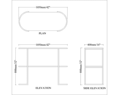 Console Table, White Color Console Table, Console Table with Unique Design, Console Table With MS Leg in Gold Finish, Console Table - IM12134