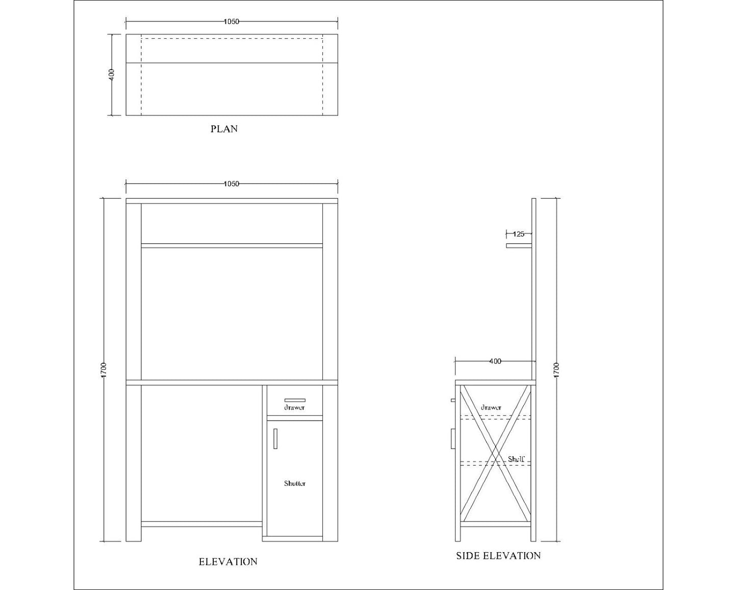 Study Table, Study Table for Green Color, Study Table with Drawer & Shutter, Study Table in Open Shelf, Study Table - IM12144