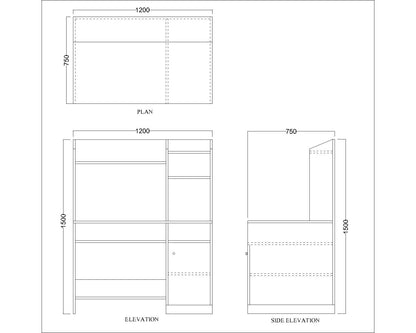 Kids Study Table, White & Pink Color Study Table, Study Table with Shutter, Study Table with Open Shelf, Study Table - IM12149