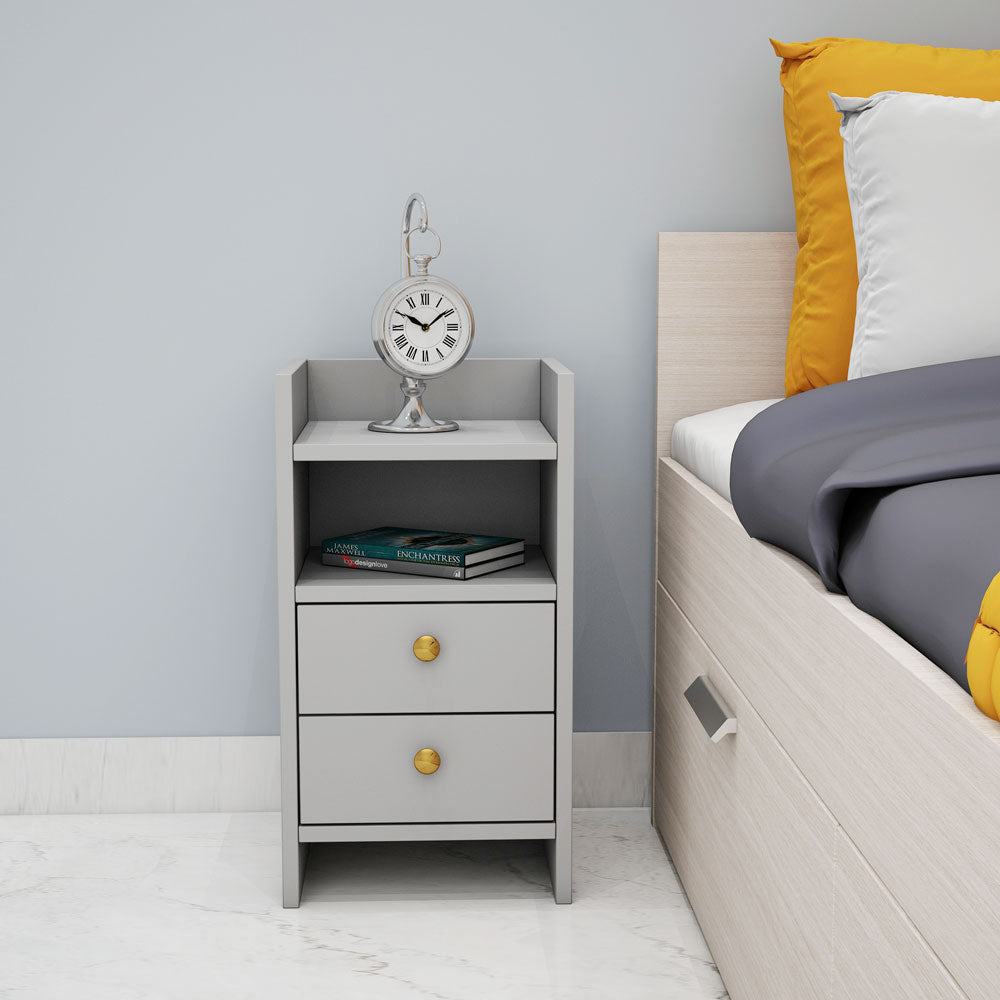 Bedside Table, Bedside Table with Grey Color, Side Table with Drawer ...