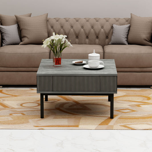 Coffee Table, Coffee Table with Dark Grey Color, Coffee Table with Drawing Room Furniture, Coffee Table with Drawer, Coffee Table with Dark Grey MS Leg, Coffee Table - IM12175