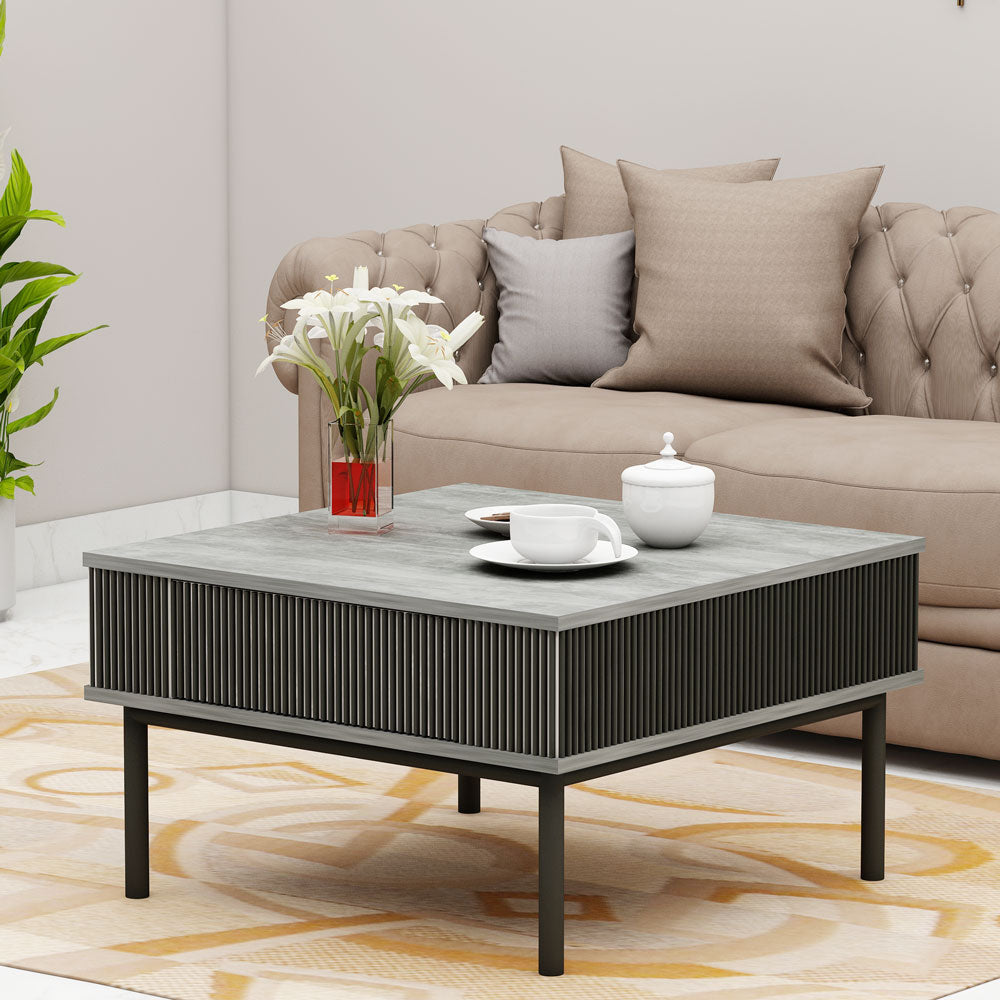 Coffee Table, Coffee Table with Dark Grey Color, Coffee Table with Drawing Room Furniture, Coffee Table with Drawer, Coffee Table with Dark Grey MS Leg, Coffee Table - IM12175