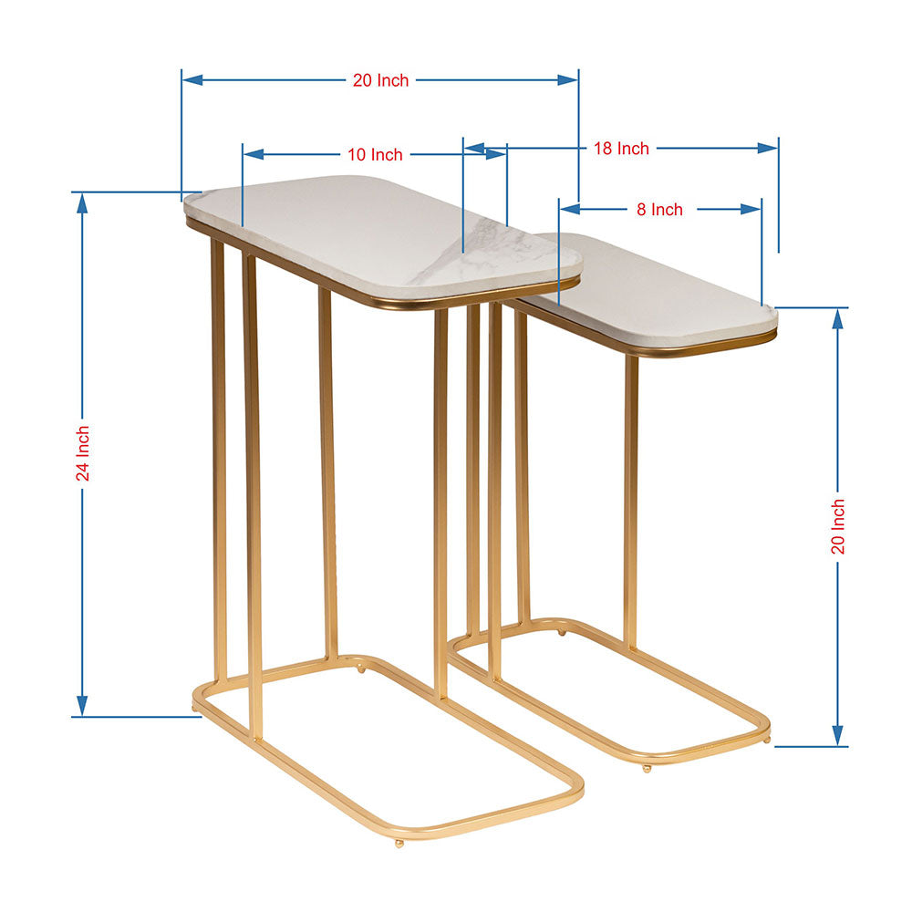 Nesting Table, UAF003(UA OVERSEAS), Mordern Gold Table , Nesting Table - IM12203
