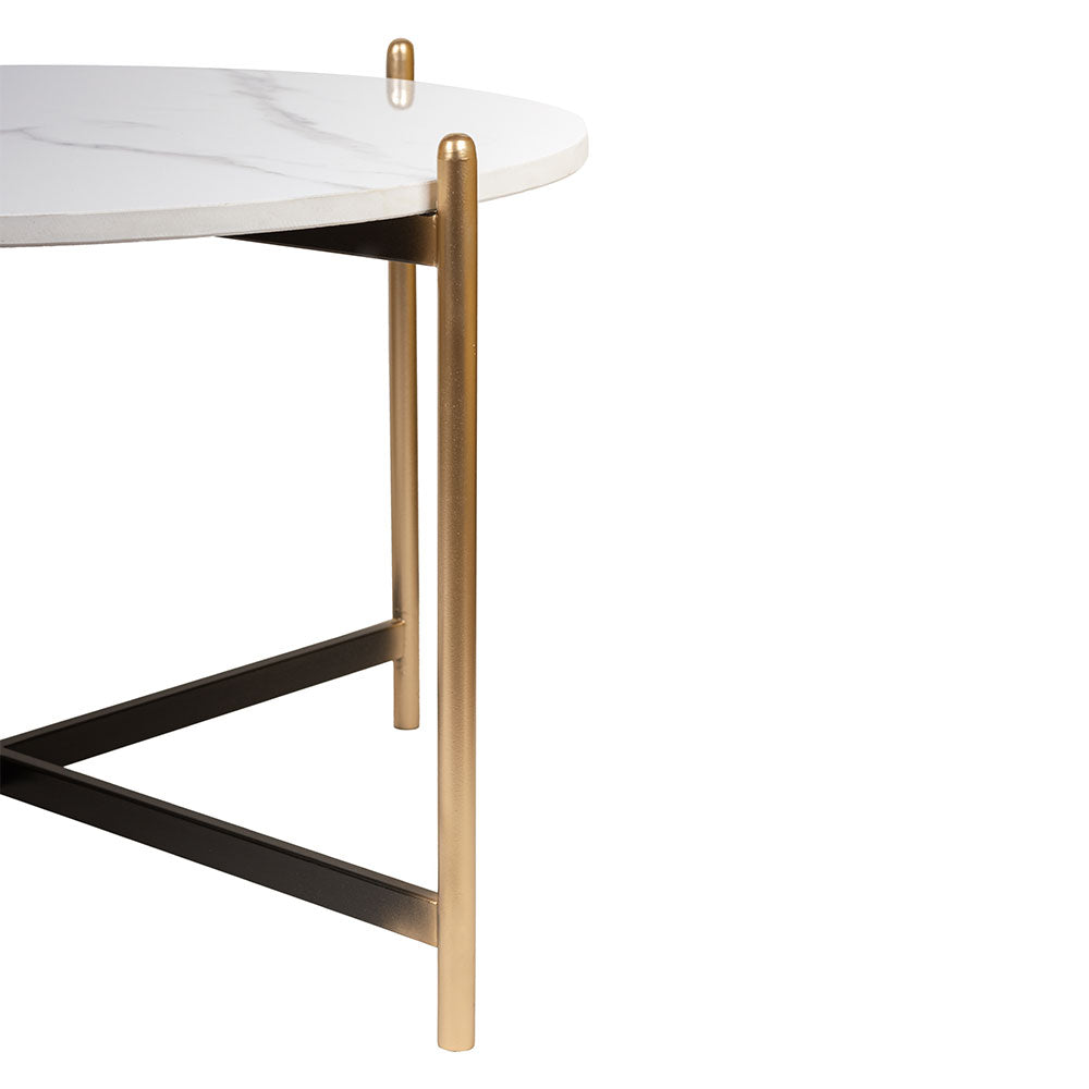 Coffee Table, UAF010(UA OVERSEAS), White & Gold Center  Table, Coffee Table - IM12206