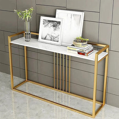 Console Table, NR-CT#6P(N.R.HOMESDECOR), Console  Table with White & Golden Color, Entrance Table, Console Table - IM12216