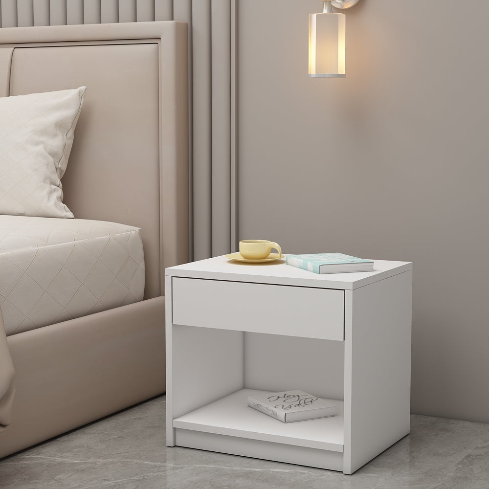 Bedside Table, Nightstand Table, White Color Bedside Table, Side Table with Drawer, Bedside Table - IM12221