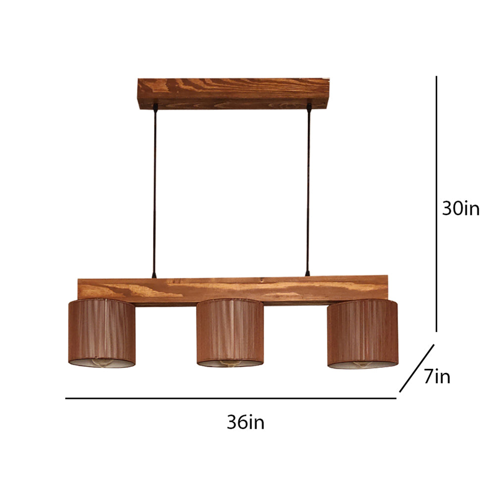 Hanging Light, Hanging Light with Light & Dark Brown Color, Hanging Light in Wood, Hanging Light for Home, Hanging Light - IM14025